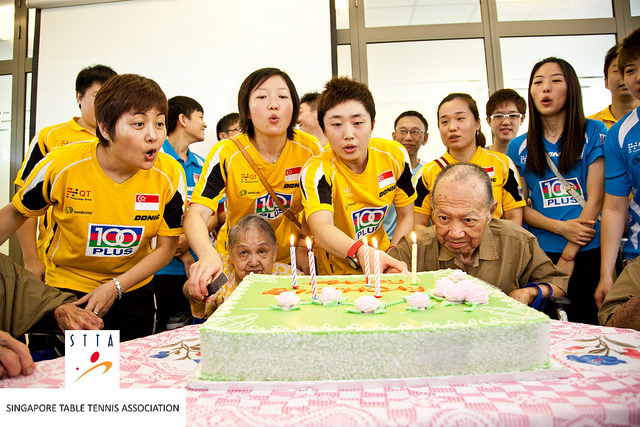 The National Team Paddlers to Bring Cheer to the Elderly Folks at the Bright Hill Evergreen Home