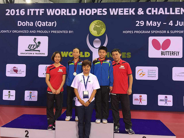 Singapore Scored Its Highest Ever Finish, Finishing Second In The Girls’ Singles Event At The 2016 ITTF World Hopes Week & Challenge, Dohar Qatar