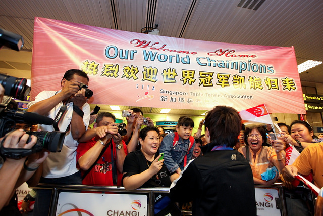 Singapore Welcomes Home Our World Champions!