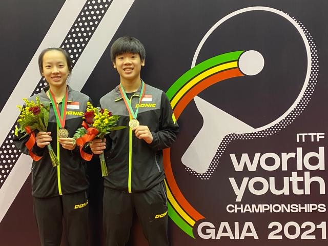 Singapore Ends 2021 ITTF World Youth Championships, 2 TO 8 December 2021, with record medal haul!