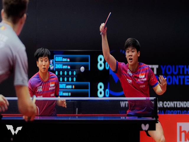 Singaporean Duo, Izaac Quek and Zhou Jingyi, Triumph in U19 Mixed Doubles at World Table Tennis (WTT) Youth Star Contender Vila Nova de Gaia 2023, 15 to 19 November 2023.