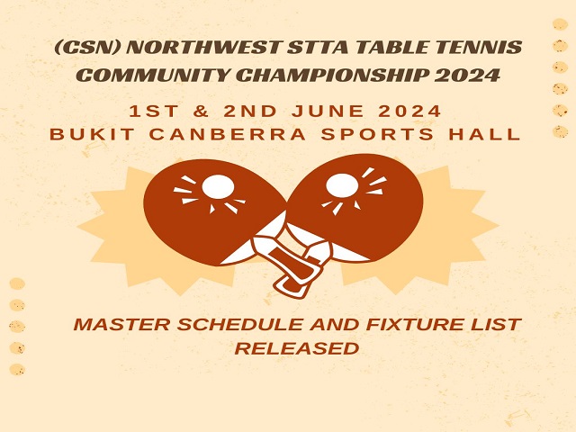 Master Schedule and Fixture List Released!
