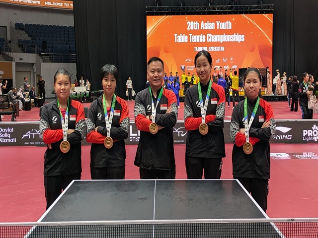 Singapore U15 Girls Team Clinch Joint Bronze at Asian Youth Table Tennis Championships 2025