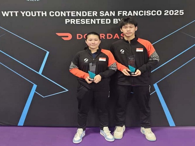 Benaiah and Janelle left to rue missed chances in U15 Mixed Doubles final
