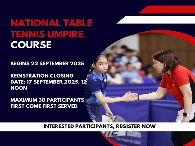 National Table Tennis Umpire Course September 2025
