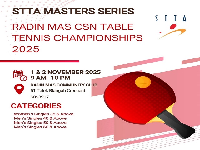 STTA Masters Series – Radin Mas CSN Table Tennis Championships 2025