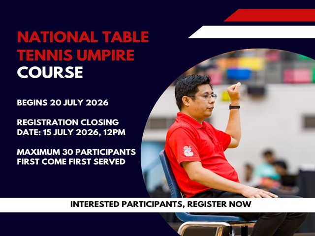 National Table Tennis Umpire Course 2026