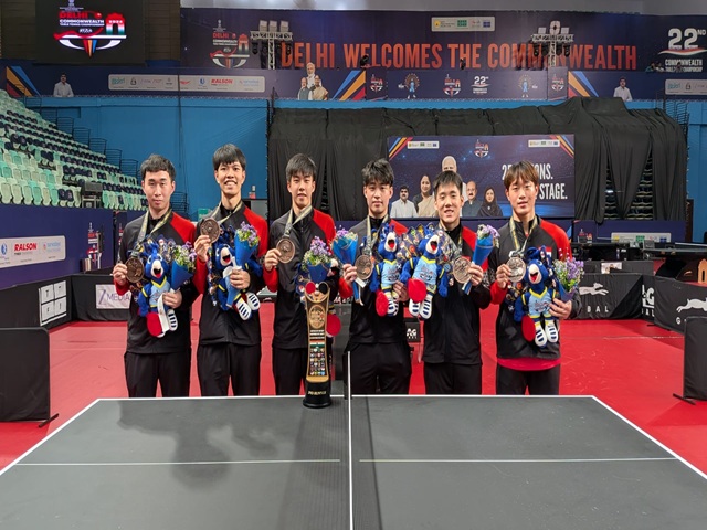 Singapore men clinch joint-3rd in team event at Commonwealth Championships